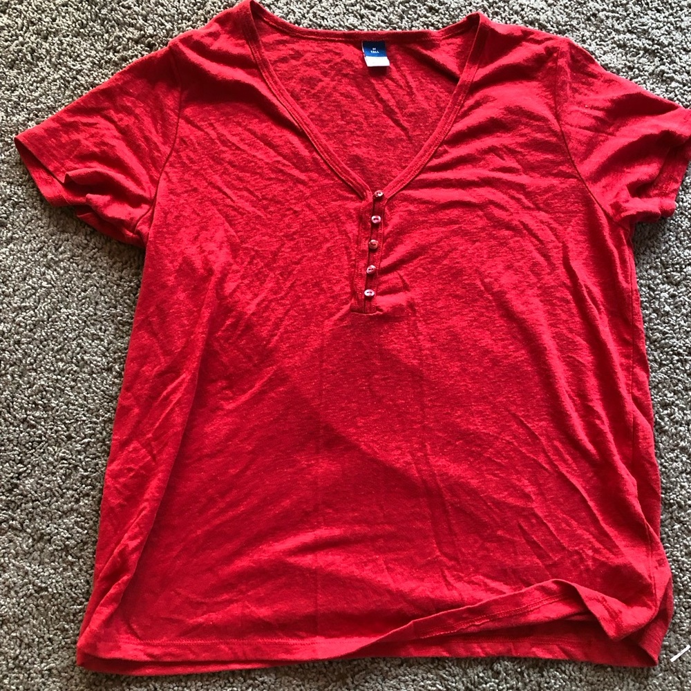 Got these shirts from old navy one is red the other blue .